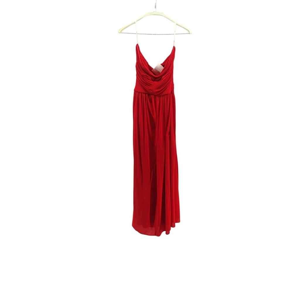 Lulus Slow Dance Strapless Red Maxi Dress Red M